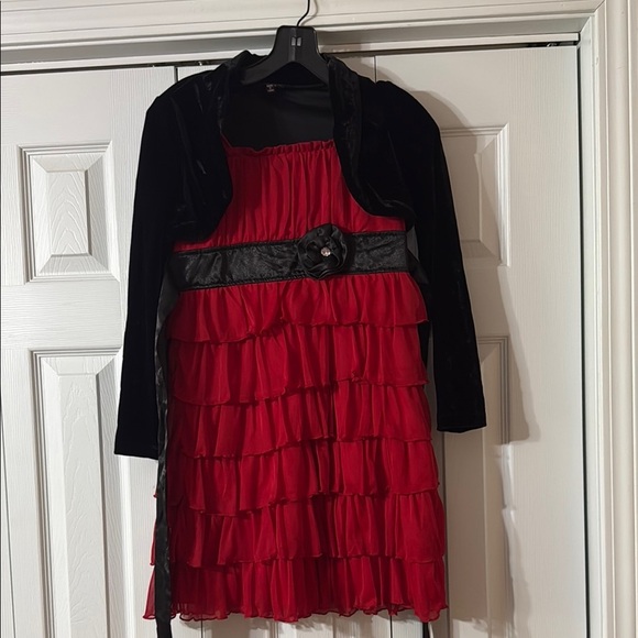 My Michelle Red Ruffled Tiered Strapless Sundress - Picture 1 of 1